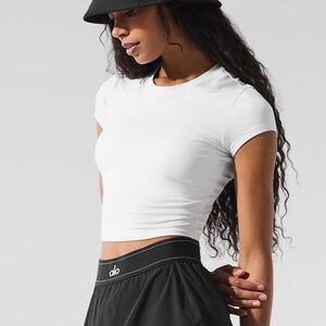 Alo soft Finesse cropped short sleeve